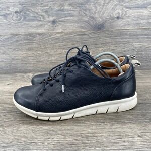 Comfortiva Align Black Leather Lace Up Sneakers Orthotic Support Shoes Mens 9.5